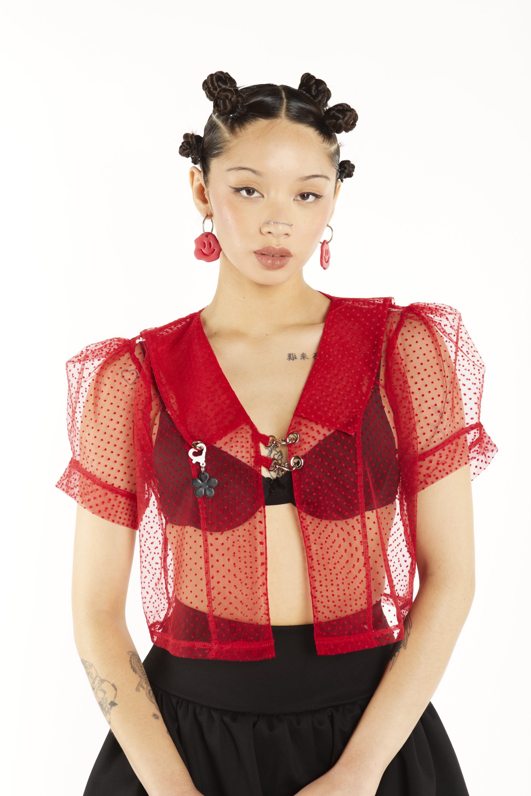BLUSA BUBBLE TULL ROJA ♥️
