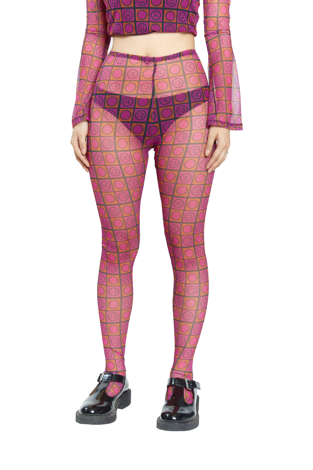 PANTY MESH FUCSIA NARANJO